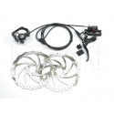 Tektro Auriga Twin HD-E525 180mm - 2 x venstre kaliber - komplet sæt til ladcykel