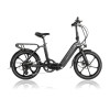 Hopfällbar elcykel 250W - Strömstad reflex - lågt insteg - Antracitgrå