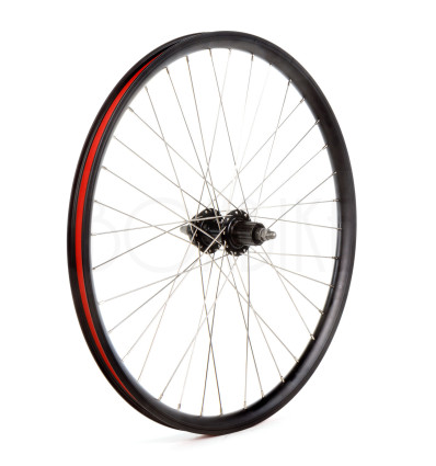 26" bakhjul till lådcykel - 30mm svart fälg