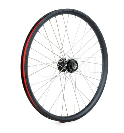 24" framhjul till plus4 lådcykel - 30mm svart fälg