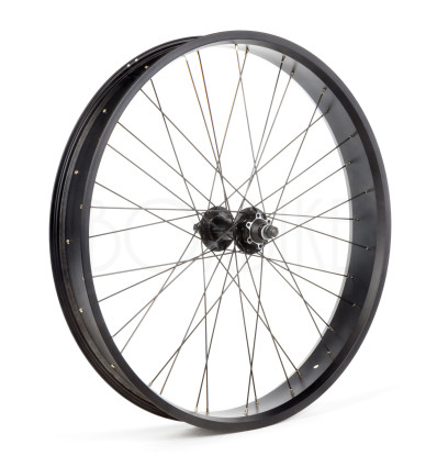 26" fatbike forhjul - 80mm sort fælg