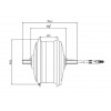 20" elcykel framhjul - Long John - Shengyi DWG07 250W / 36V motor - 9-pin