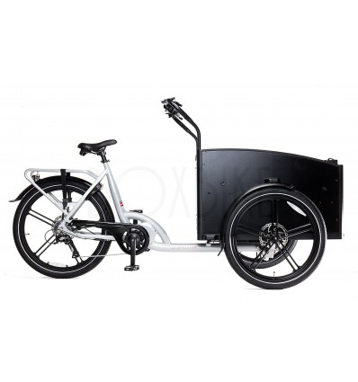 Ladcykel med centermotor 250W / 500W - Strømstad plus4 - Sølv ramme / sorte detaljer