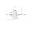 Elcykel kit - Shengyi 500W / 48V navmotor - Baghjul